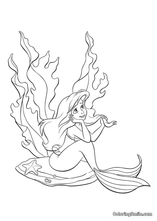 Sogni della Sirena - Pagina da Colorare