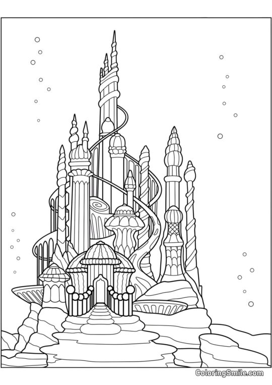 Castello Sottomarino della Sirena - Pagina da Colorare