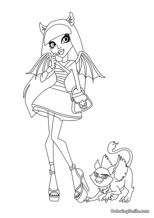 Rochelle Goyle – Figlia di un Gargoyle - Pagina da Colorare