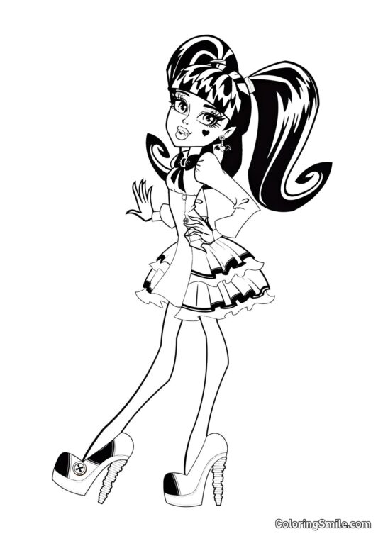 13 Desideri Draculaura - Pagina da Colorare