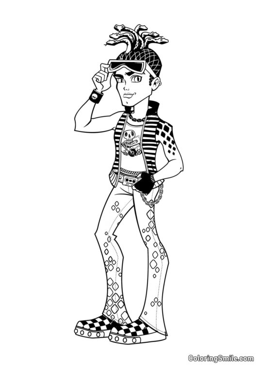 Deuce Gorgon, figlio di Medusa - Pagina da Colorare