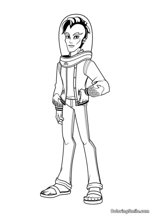 Figlio del Mostro del Fiume - Pagina da Colorare