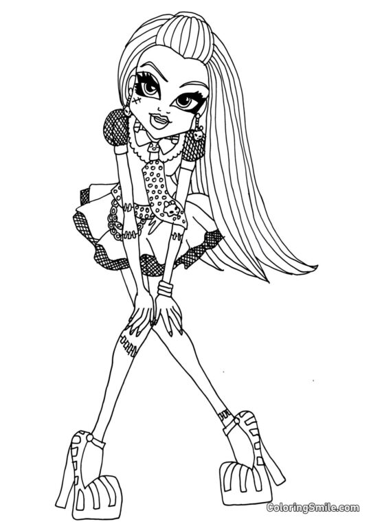 Monster High Frankie Stein - Pagina da Colorare