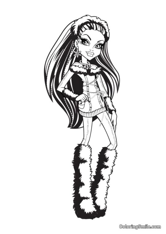 Abbey Bominable da Monster High - Pagina da Colorare