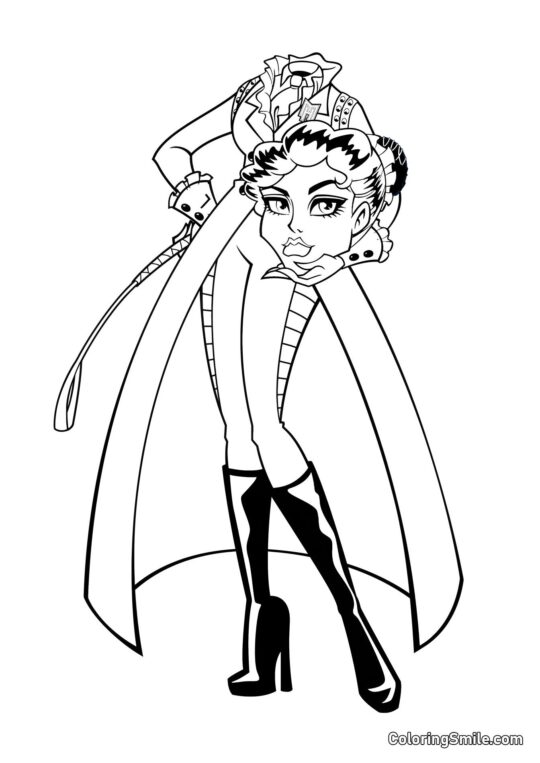 Figlia del Cavaliere Senza Testa - Pagina da Colorare