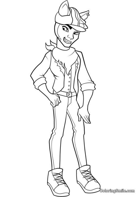 Monster High Clawd Wolf - Pagina da Colorare