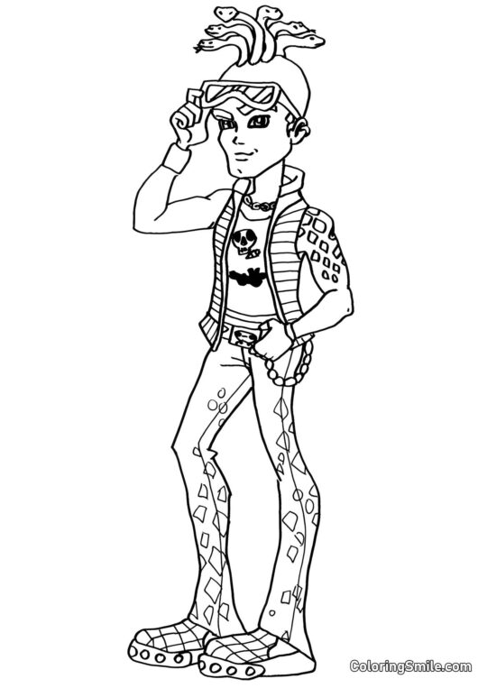 Monster High Deuce Gorgon - Pagina da Colorare