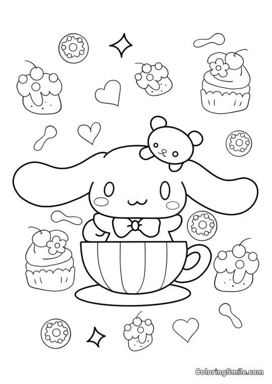 Cinnamoroll Kawaii - Pagina da Colorare