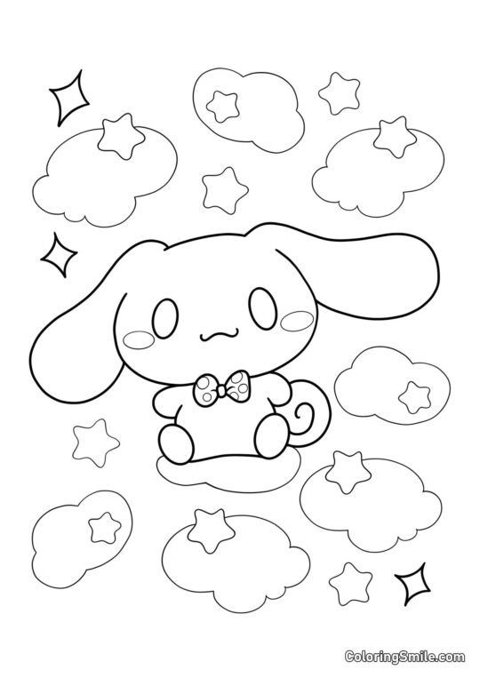 Cinnamoroll Kawaii Semplice - Pagina da Colorare