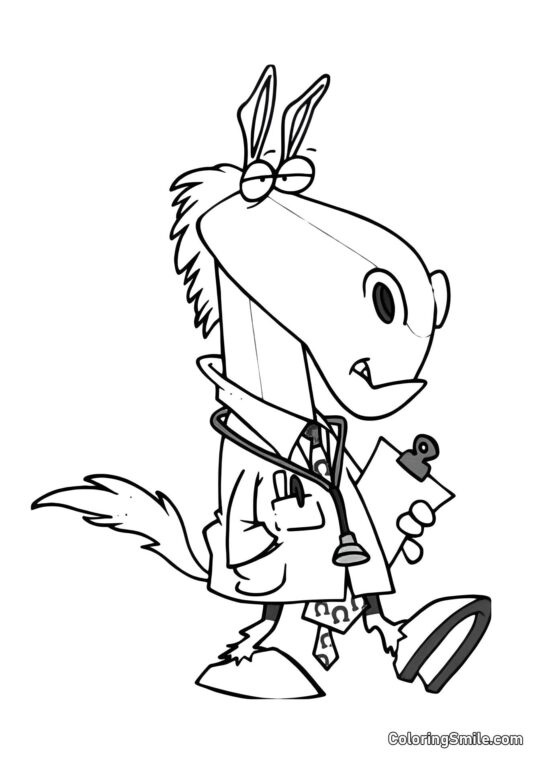 Asino divertente - Pagina da Colorare