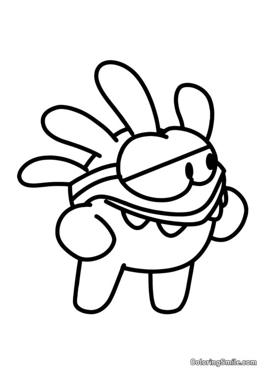 Om Nom Supereroe Om Nom Supereroe - Pagina da Colorare