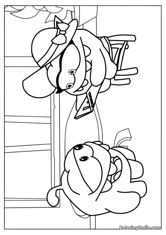 Om Nom Cameriere Om Nom Cameriere - Pagina da Colorare