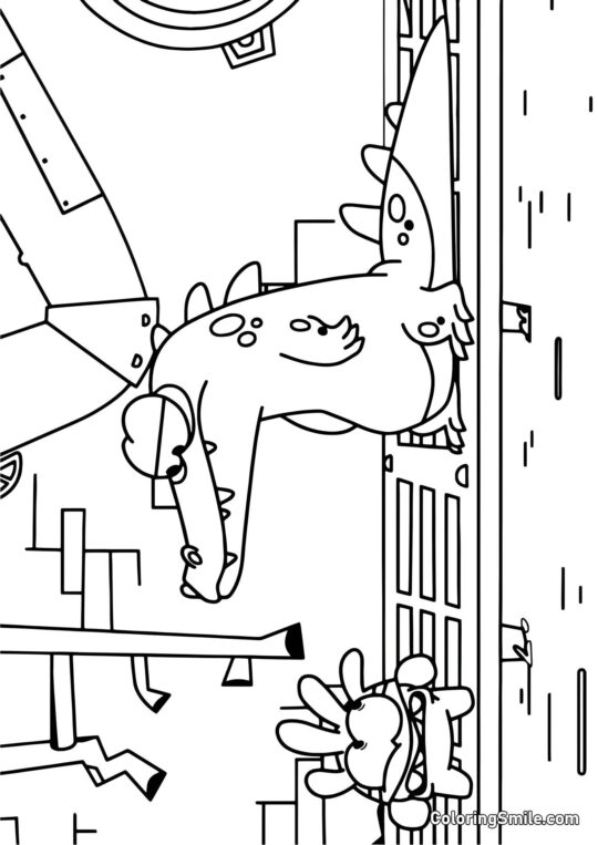 Super Nom e un Coccodrillo Super Nom e un Coccodrillo - Pagina da Colorare