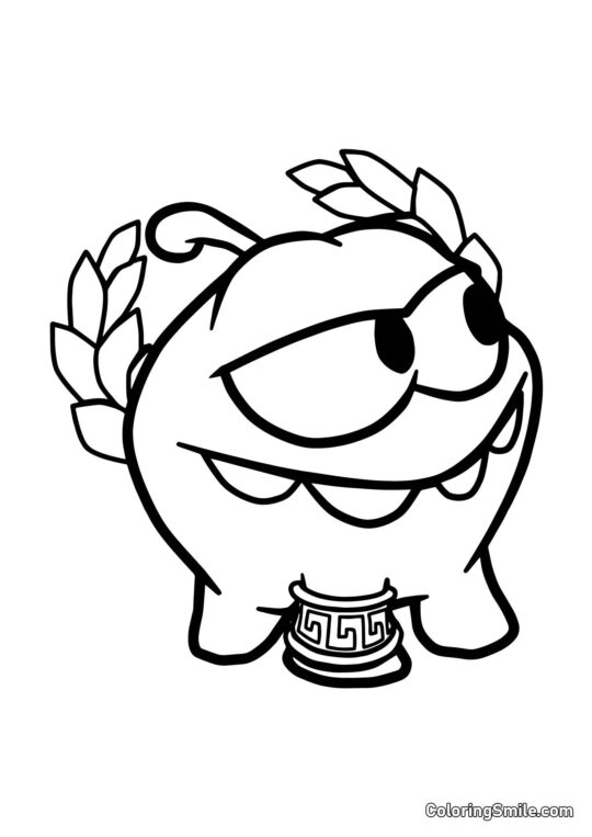 Om Nom nell’Antica Grecia Om Nom nell’Antica Grecia - Pagina da Colorare