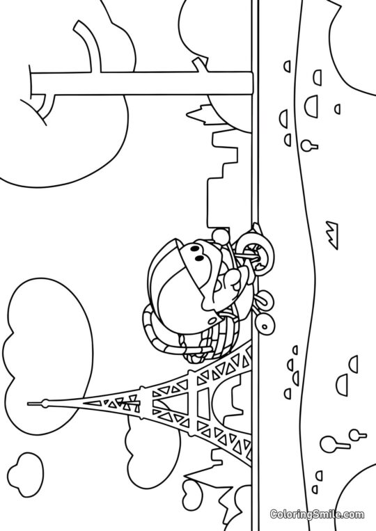 Om Nom a Parigi Om Nom a Parigi - Pagina da Colorare