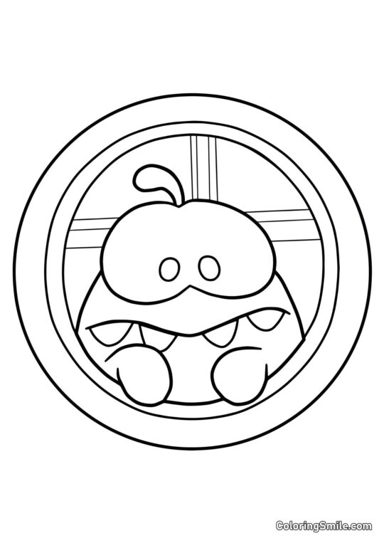 Om Nom in un Illuminatore Om Nom in un Illuminatore - Pagina da Colorare