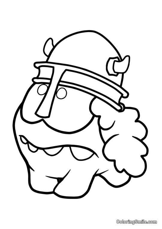 Om Nom Cavaliere Om Nom Cavaliere - Pagina da Colorare