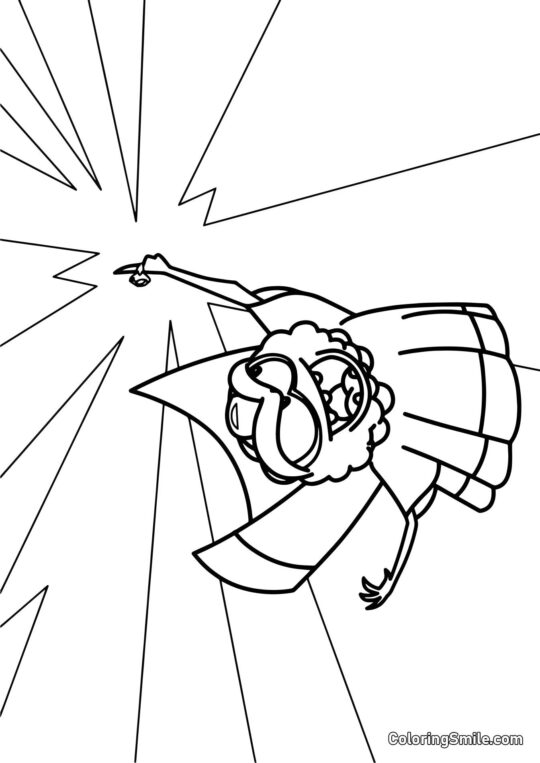 Ragno Mago di Om Nom Ragno Mago di Om Nom - Pagina da Colorare