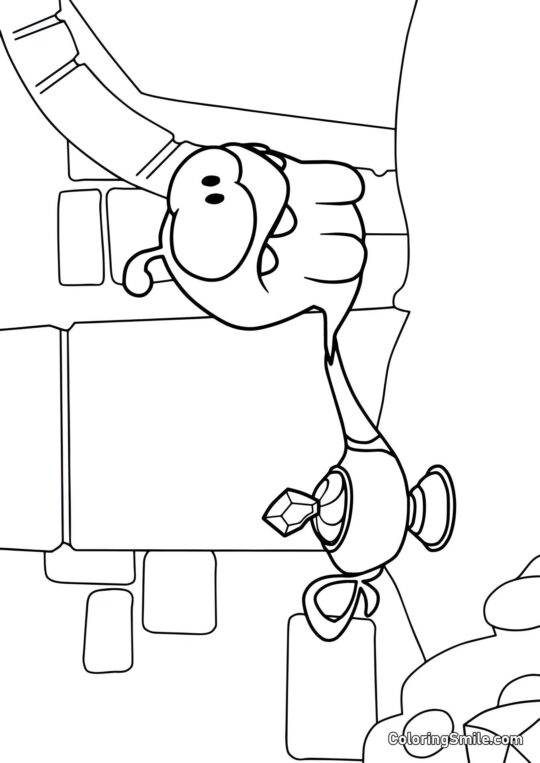 Om Nom e la Lampada Magica Om Nom e la Lampada Magica - Pagina da Colorare