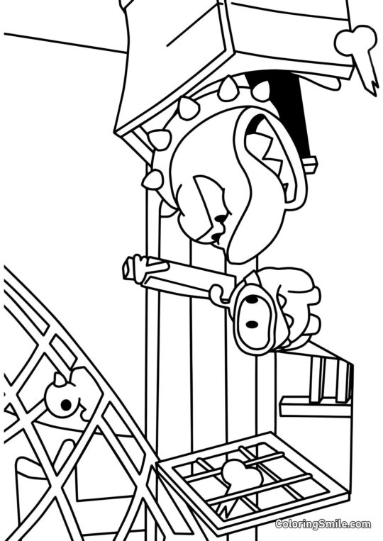 Om Nom e uno Squalo Malvagio Om Nom e uno Squalo Malvagio - Pagina da Colorare