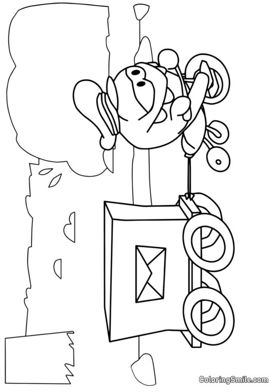 Om Nom Postino Om Nom Postino - Pagina da Colorare