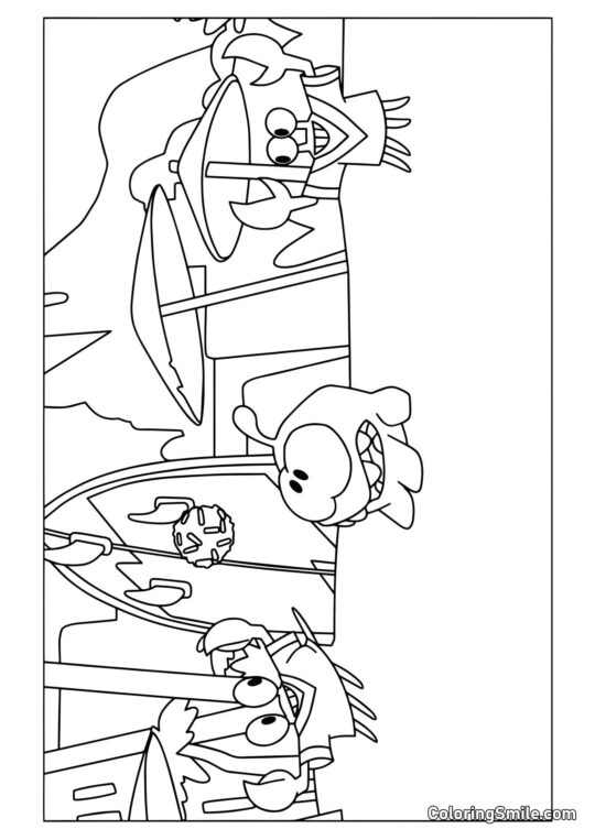 Om Nom con Granchi Om Nom con Granchi - Pagina da Colorare