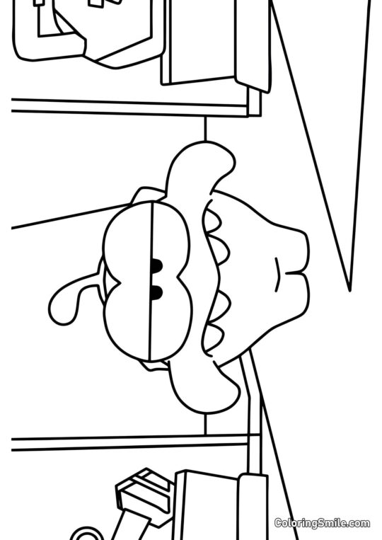 Om Nom in Palestra Om Nom in Palestra - Pagina da Colorare