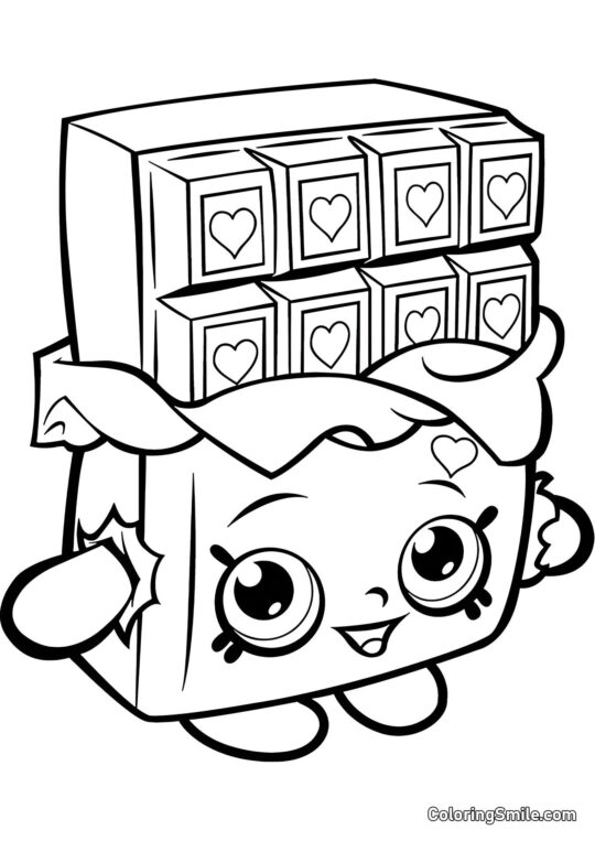 Shopkins Cioccolato - Pagina da Colorare
