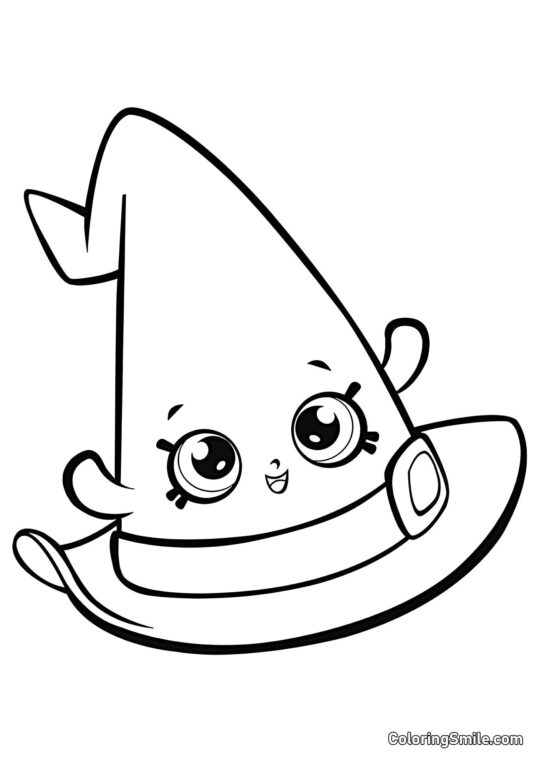 Shopkins Cappello da Strega Halloween - Pagina da Colorare