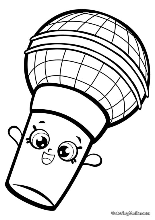 Shopkins Microfono Mike - Pagina da Colorare