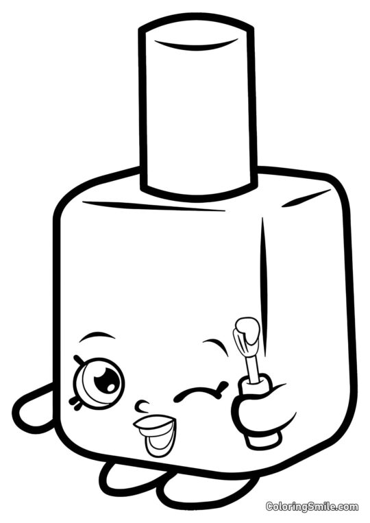 Shopkins Polly Smalto - Pagina da Colorare