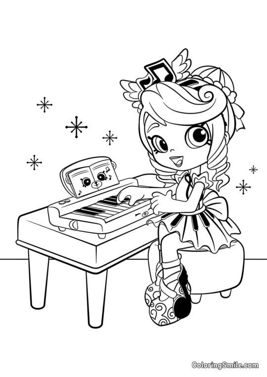 Melodine e Mishki - Pagina da Colorare