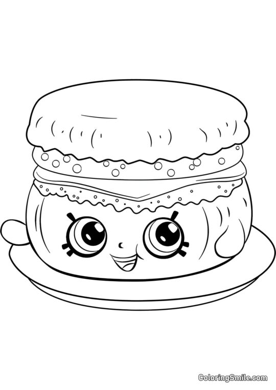 Shopkins Muffin Colazione Barbie - Pagina da Colorare