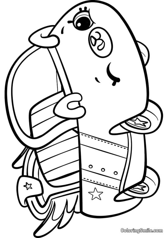 Shopkins Auto Stella - Pagina da Colorare