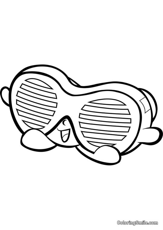 Shopkins Occhiali da Festa - Pagina da Colorare