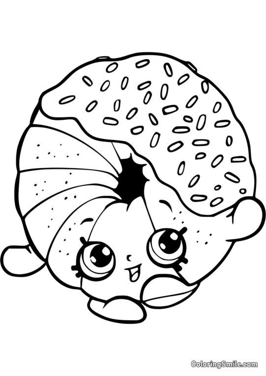 Shopkins Donut - Pagina da Colorare