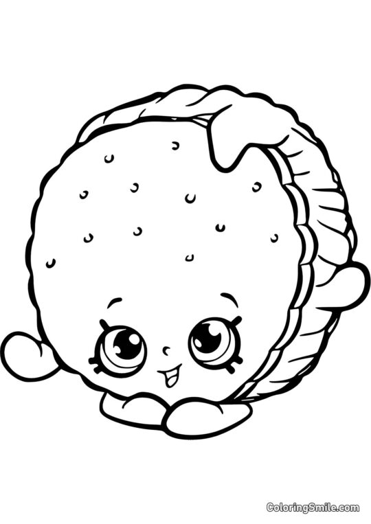 Shopkins Panino - Pagina da Colorare