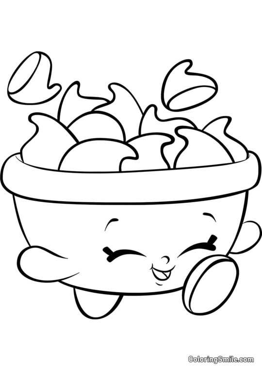 Shopkins Patatine - Pagina da Colorare