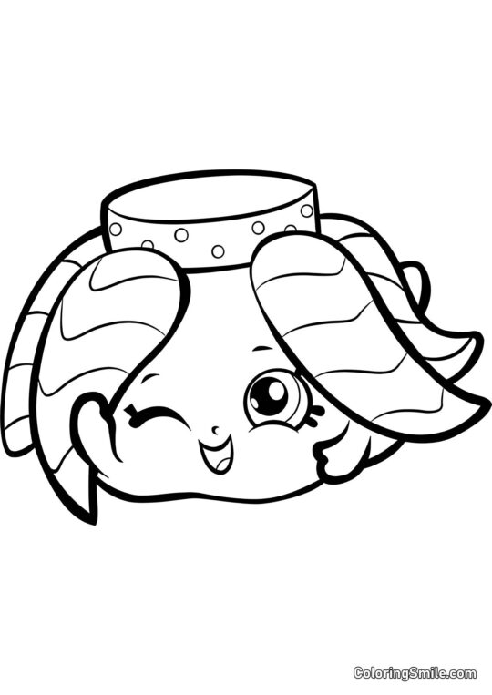 Shopkins Gonna da Fata Fiona - Pagina da Colorare