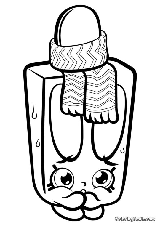 Shopkins Popsi Ghiacciato - Pagina da Colorare