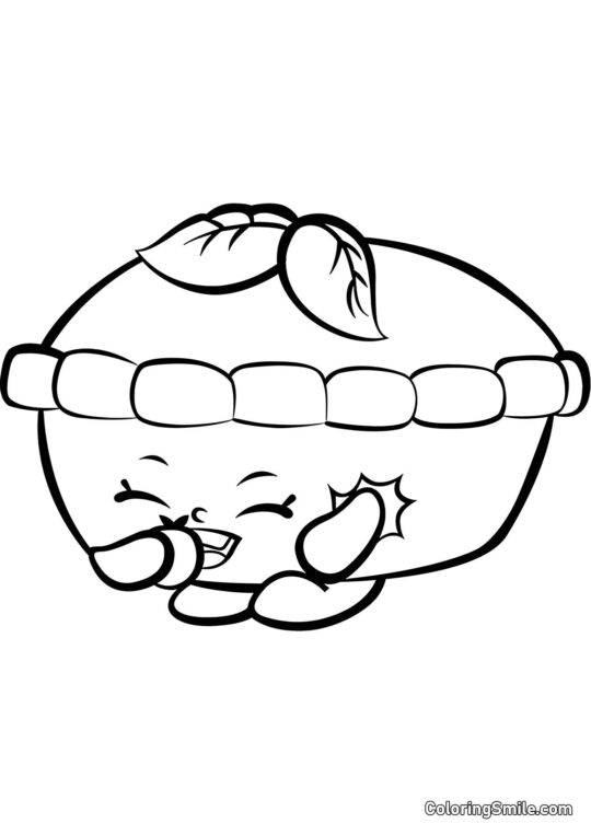 Shopkins Torta di Mela - Pagina da Colorare