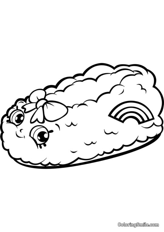 Shopkins Pantofole Soffici - Pagina da Colorare