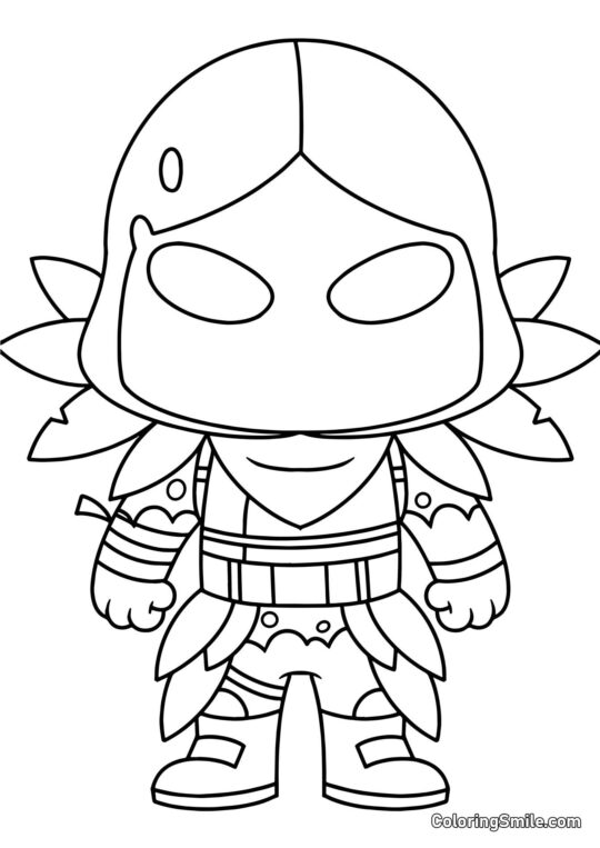 Fortnite Chibi Corvo Fortnite Chibi Corvo - Pagina da Colorare