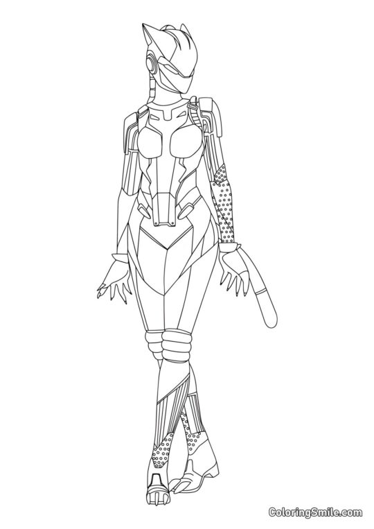 Fortnite Lynx Neon Fortnite Lynx Neon - Pagina da Colorare