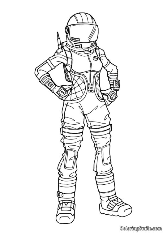Fortnite Viaggiatore Oscuro Fortnite Viaggiatore Oscuro - Pagina da Colorare
