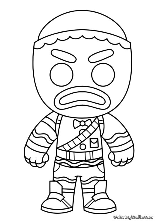 Fortnite Chibi Marauder Allegro Fortnite Chibi Marauder Allegro - Pagina da Colorare