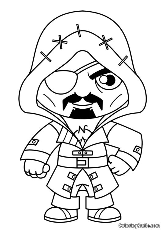 Fortnite Chibi Bucaniere Fortnite Chibi Bucaniere - Pagina da Colorare
