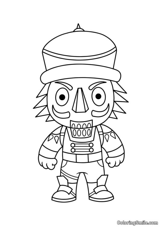 Fortnite Chibi Schiaccianoci Fortnite Chibi Schiaccianoci - Pagina da Colorare