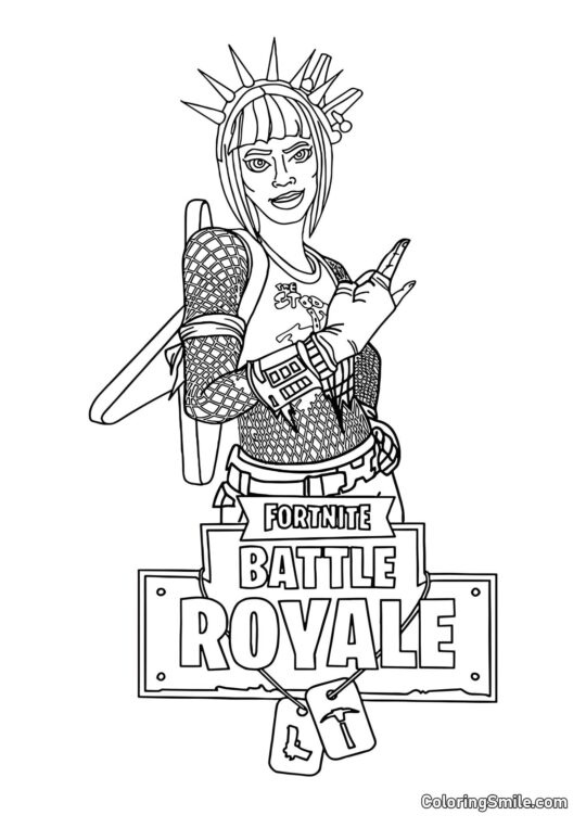 Fortnite Principessa della Roccia Fortnite Principessa della Roccia - Pagina da Colorare