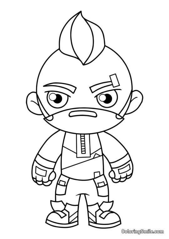 Fortnite Chibi Ronin Fortnite Chibi Ronin - Pagina da Colorare